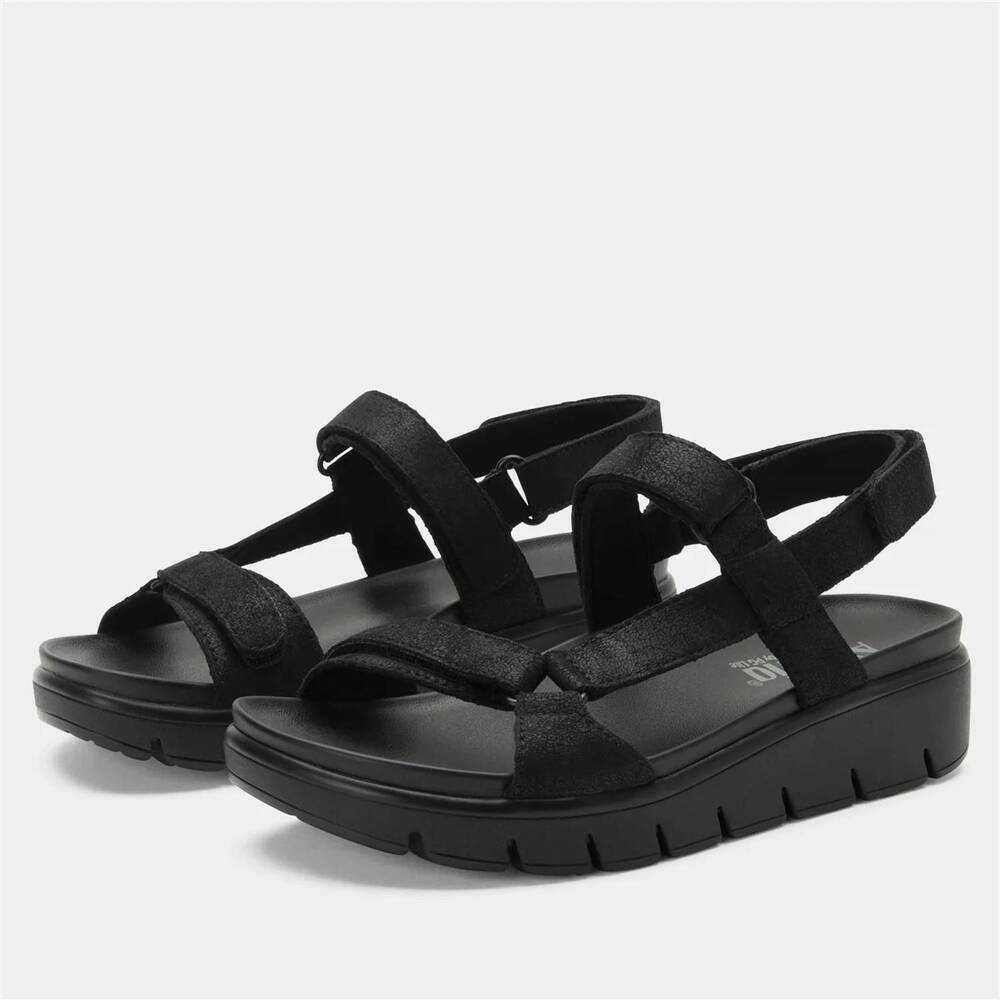 NEW ALEGRIA women's henna sandal in they call me mellow black